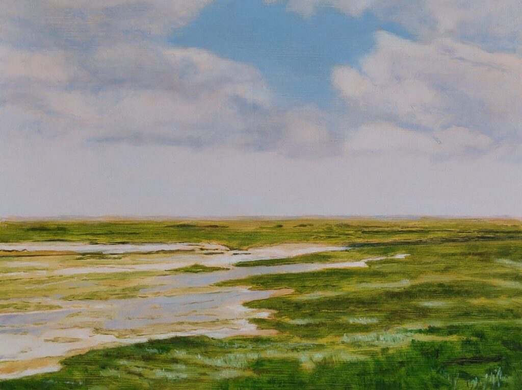 Het Rif (Schiermonnikoog) | olieverf op paneel | 30×40 cm